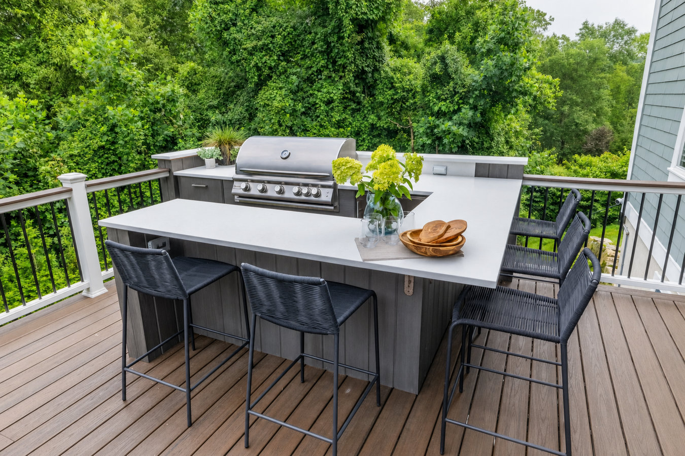Outdoor kitchen decks