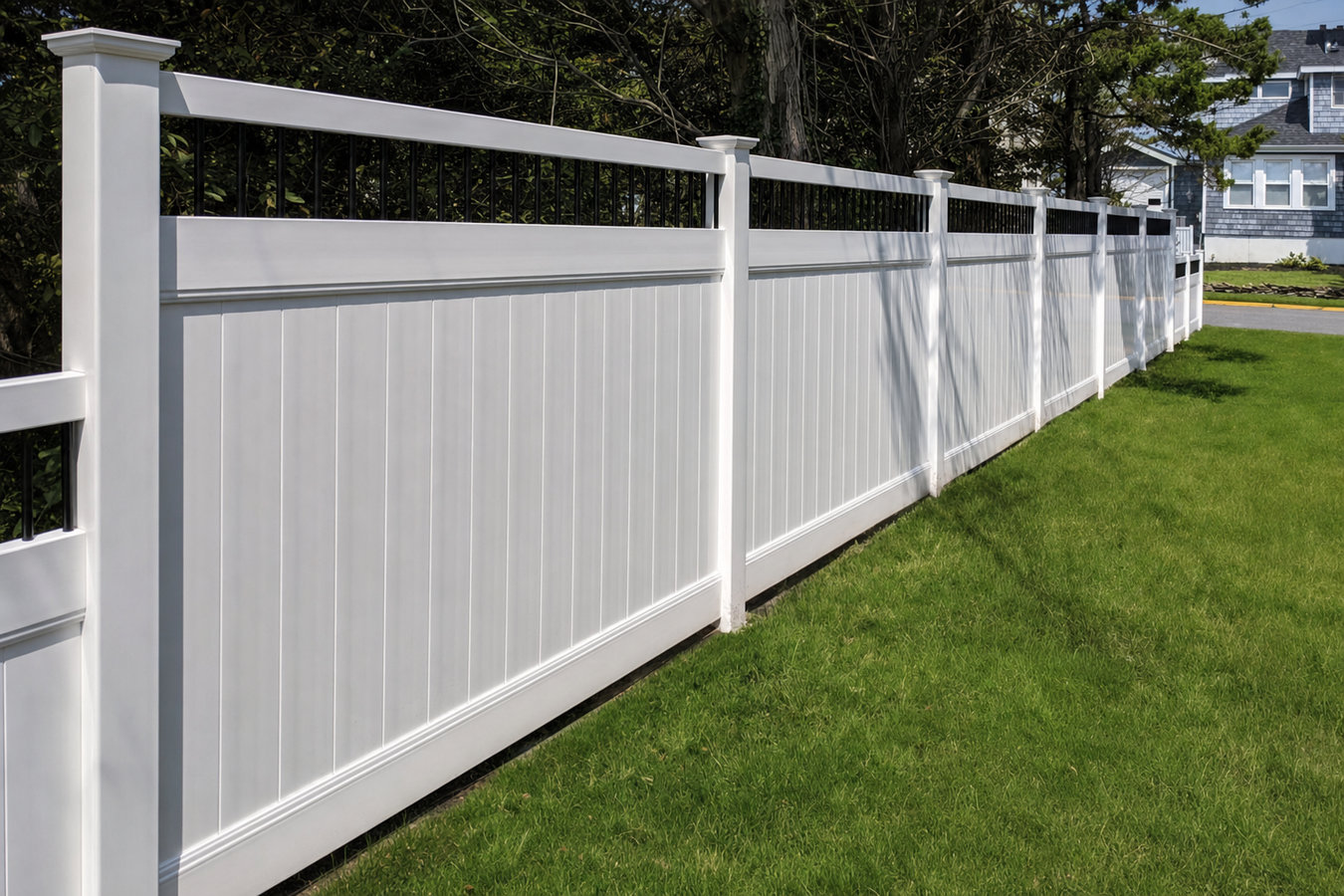 Vinyl fence installation